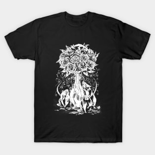 Rats gothic chalice vase roses flowers fetus horror T-Shirt